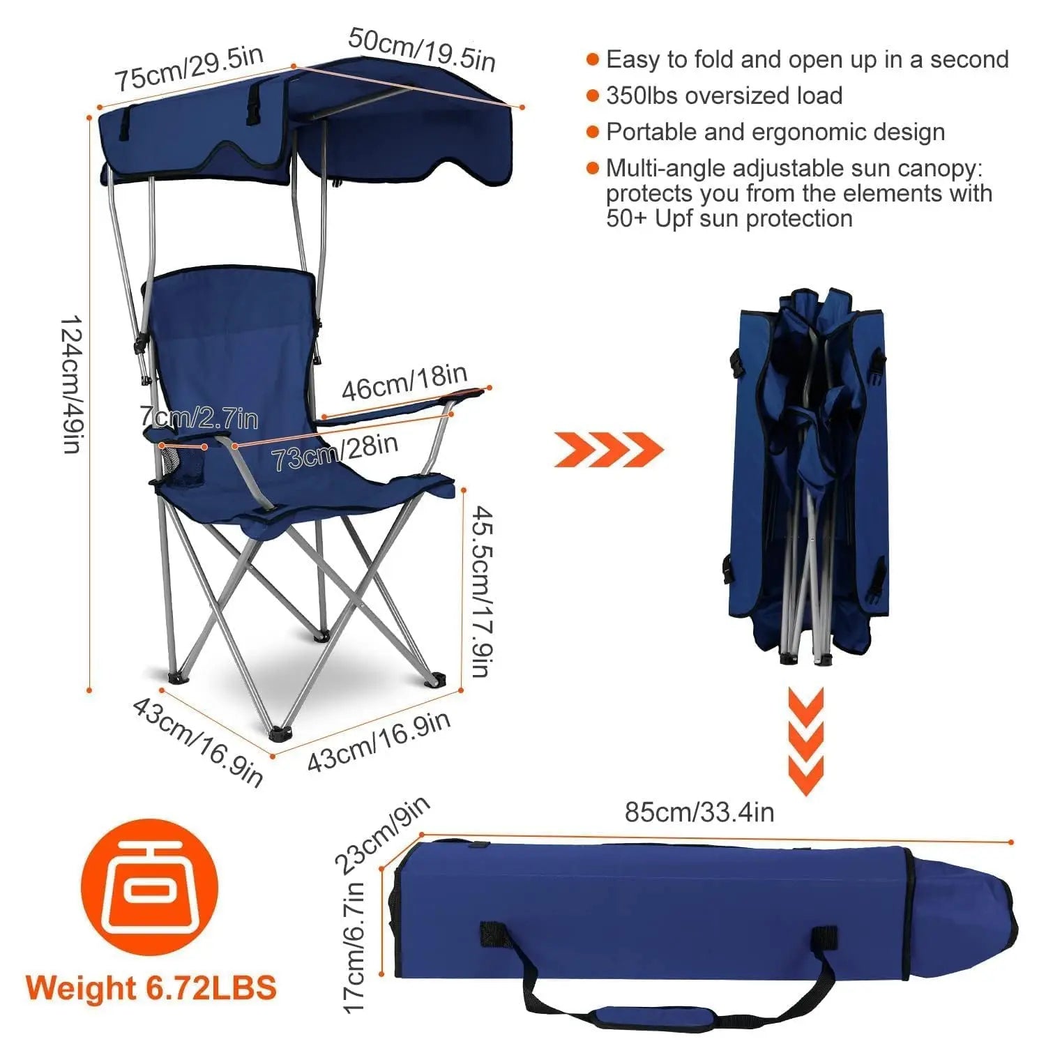 Ultimate Sun Shade Camping Chair
