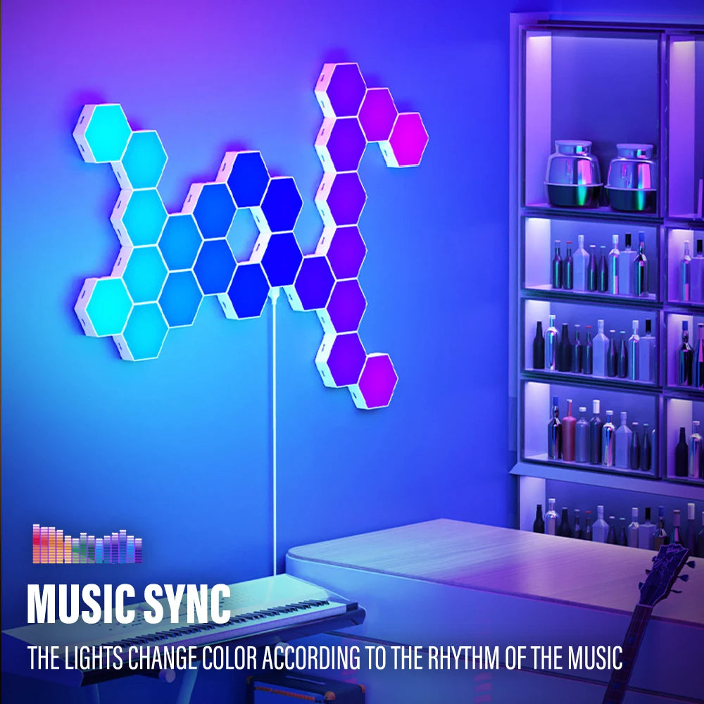 Smart Hexagon LED Wall Lights