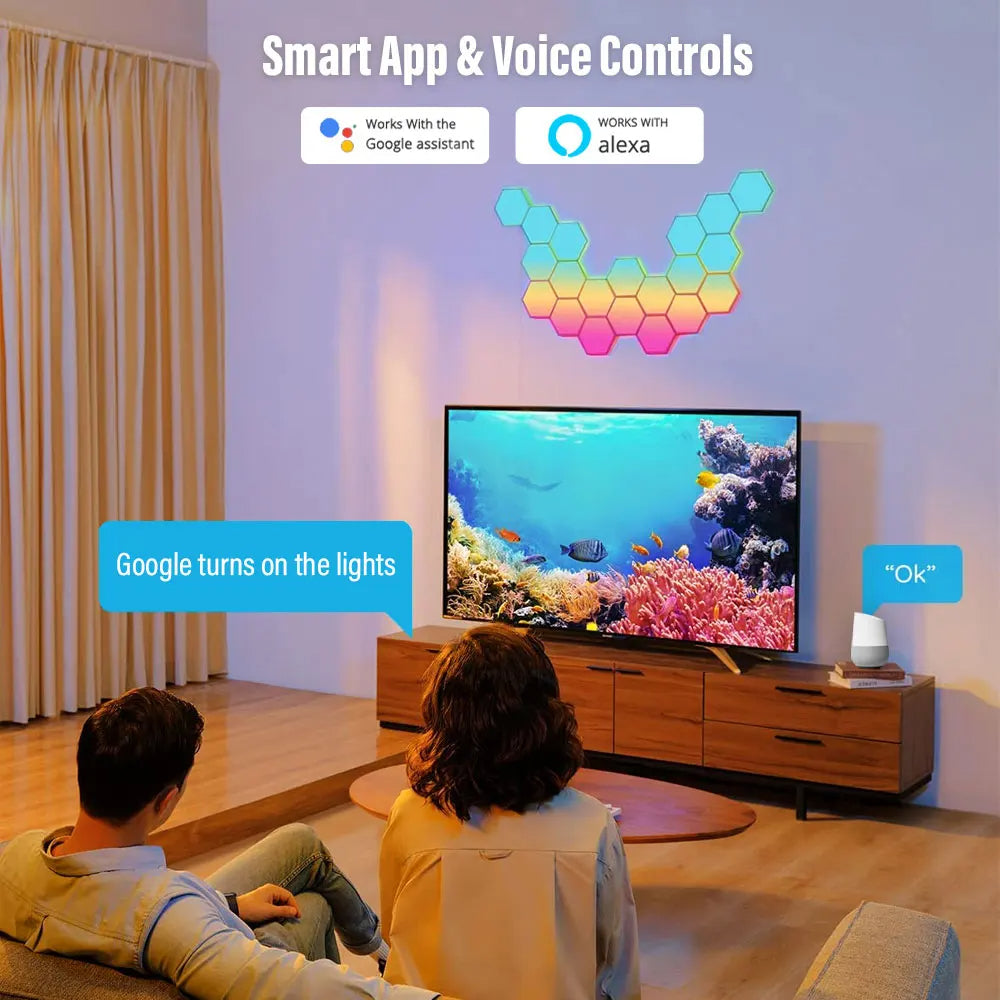 Smart Hexagon LED Wall Lights