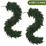 Velqari™ EverCedar Real-Touch Christmas Garland Set