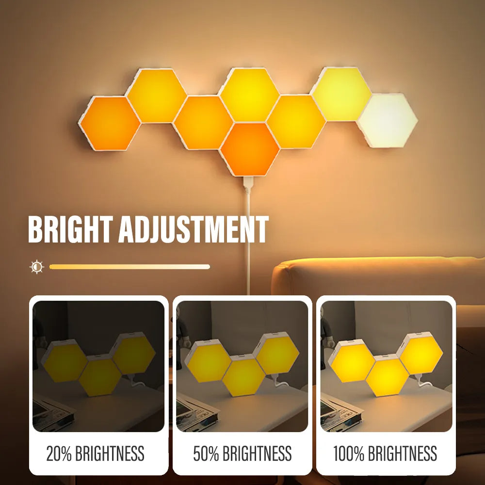 Smart Hexagon LED Wall Lights