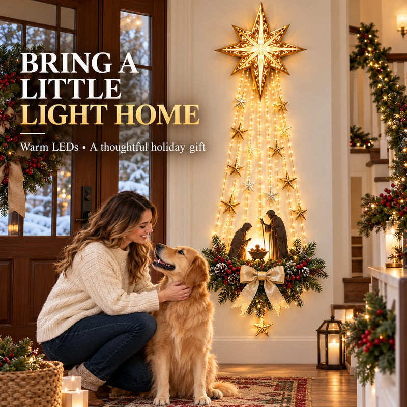 Velqari™ BethlehemGlow Nativity Wall Light