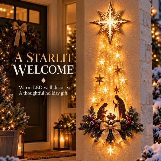 Velqari™ BethlehemGlow Nativity Wall Light