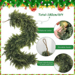 Velqari™ EverCedar Real-Touch Christmas Garland Set