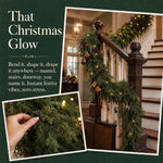 Velqari™ EverCedar Real-Touch Christmas Garland Set