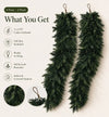 Velqari™ EverCedar Real-Touch Christmas Garland Set