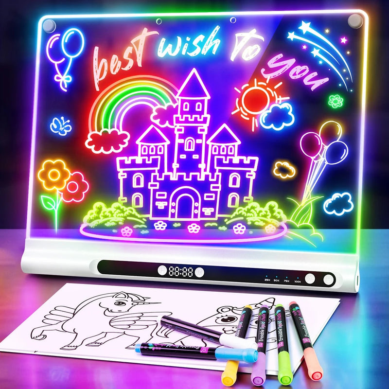 Velqari GlowCanvas™ 16-Inch LED Drawing Board