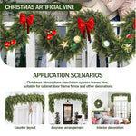 Velqari™ EverCedar Real-Touch Christmas Garland Set